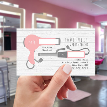 Pink Tools Hair Stylist Appointment Business Card by JillsPaperie at Zazzle