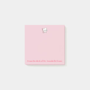 Pink Tooth and Brush Post-it Notes