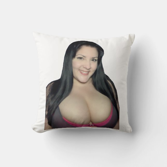 Pink top throw pillow (Front)