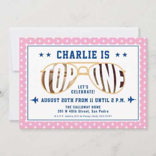 Pink TopOne Fighter Pilot Themed First Birthday