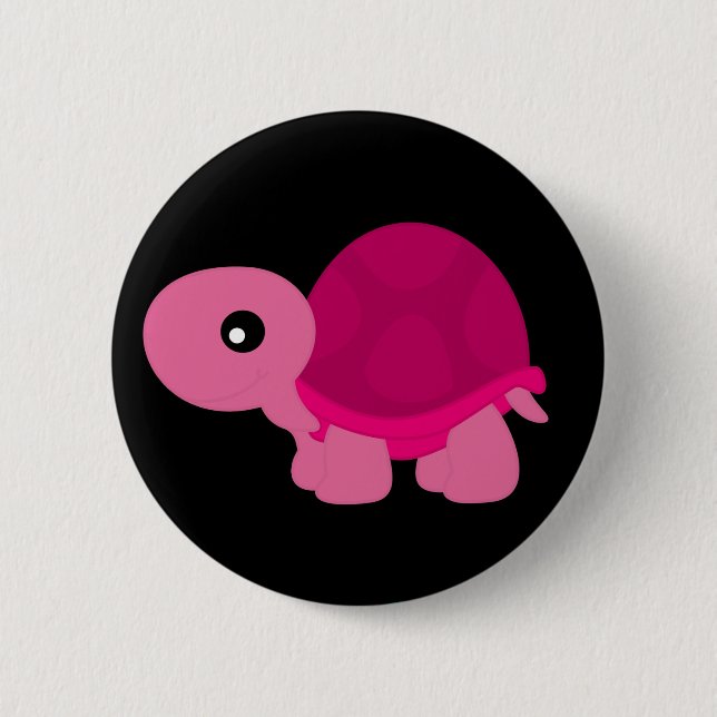 Pink Tortoise Button (Front)