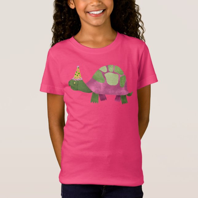 Pink Tortoise Shirt | Turtle Birthday (Front)