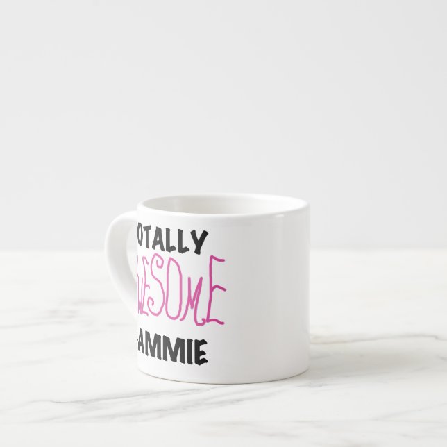Pink Totally Awesome Gammie Gifts Espresso Cup (Front Left)