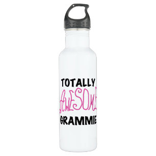 Pink Totally Awesome Grammie Stainless Steel Water Bottle