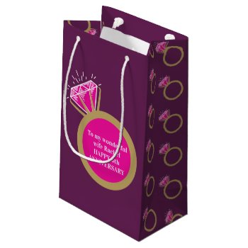 Pink Tourmaline Anniversary 5 Years Gift Bag by mylittleedenweddings at Zazzle
