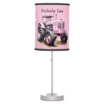 Pink Tractor Flag Watercolor Girl Baby Shower Gift Table Lamp at Zazzle