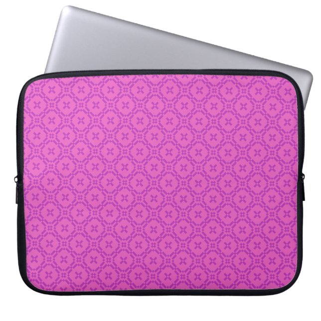 Pink Traditional Welsh Tapestry Pattern Laptop Sleeve (Front)