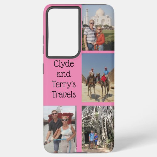 Pink Travel Memories Samsung S21 Ultra Case