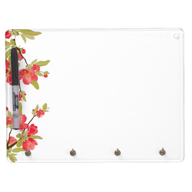 Pink Tree Blossoms Dry Erase Board (Front)
