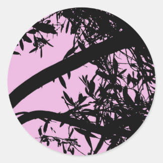 Pink Tree Branch Stickers