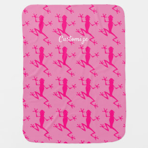 Pink Tree Frog Thunder_Cove Baby Blanket