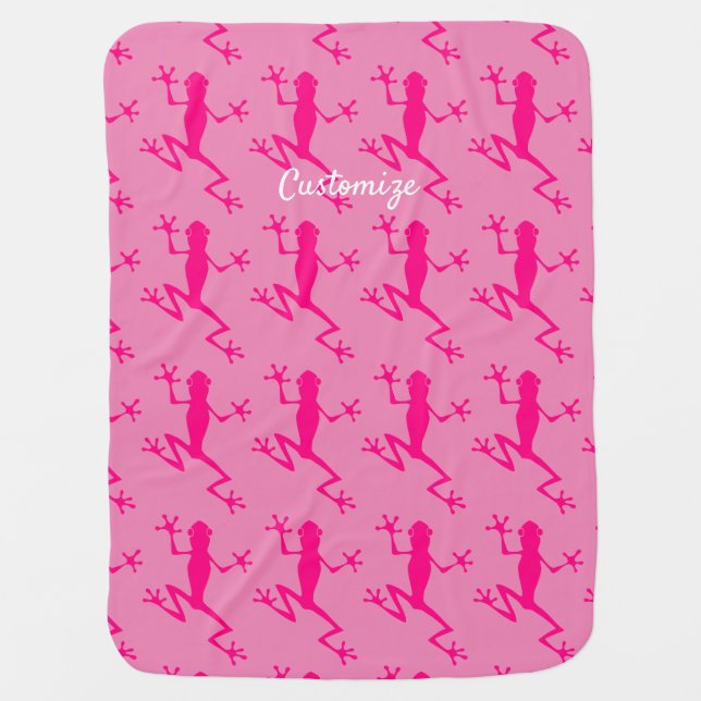 Pink Tree Frog Thunder_Cove  Baby Blanket (Front)