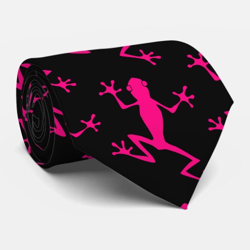 Pink Tree Frog Thunder_Cove  Neck Tie
