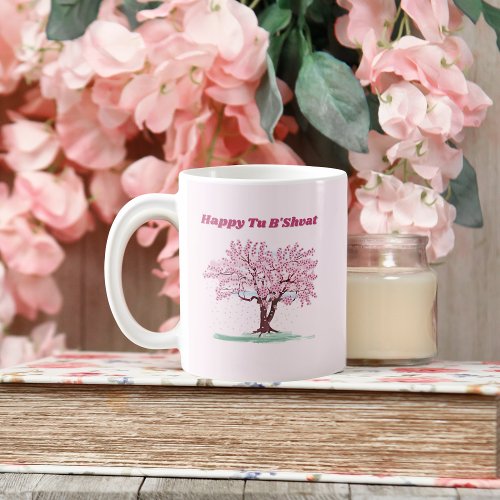 Pink Tree Happy Tu Bshvat Coffee Mug