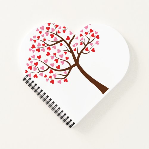 pink tree in the notebook