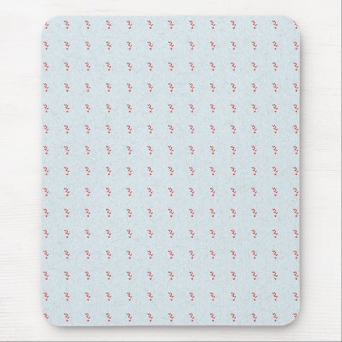 Pink tree leaves pattern with paper texture mouse pad