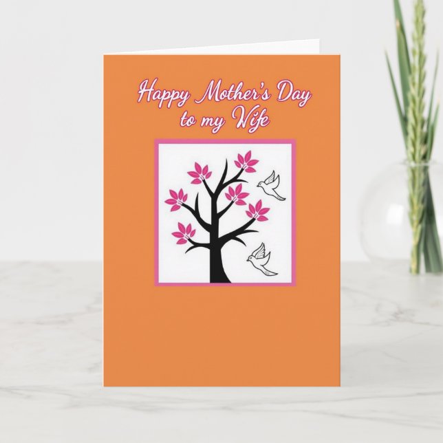 Pink Tree Mothers Day Card (Front)