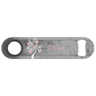 Pink Tree of Hearts Personalized Bottle Opener