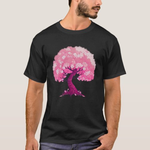 Pink tree of life cherry blossom T_Shirt