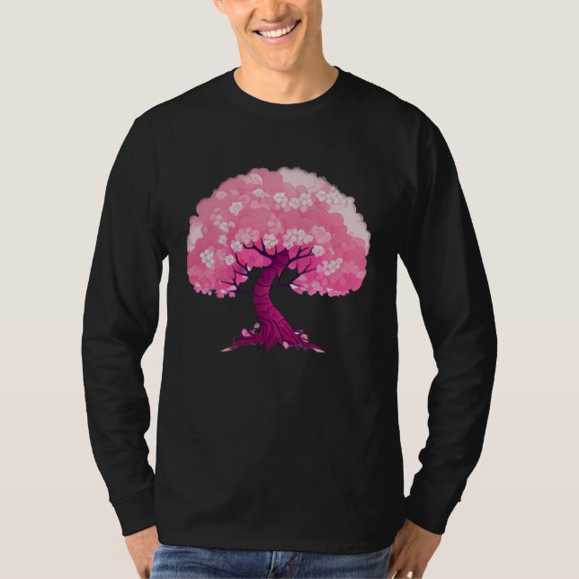 Pink tree of life cherry blossom T-Shirt (Front)