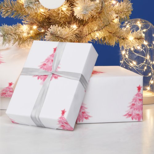 Pink Tree Wrapping Paper