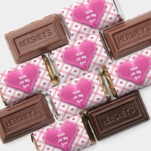 Pink Trendy Heart Valentines Day Collection Hersheys Miniatures
