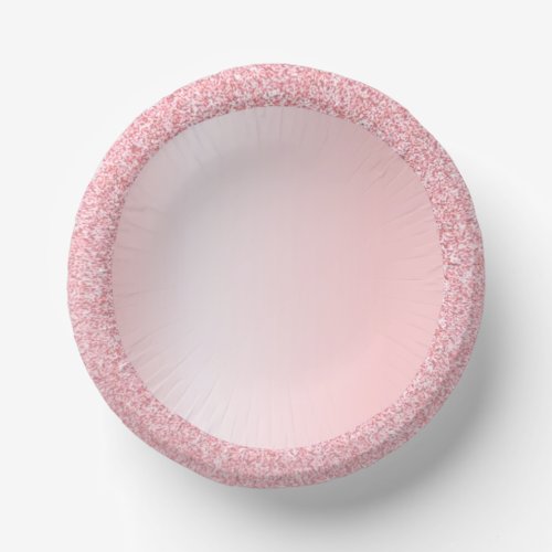 Pink Trendy Rose Gold Color Glitter Template Paper Bowls