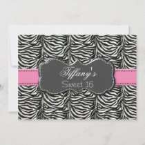 pink trendy Sweet Sixteen party Invitation