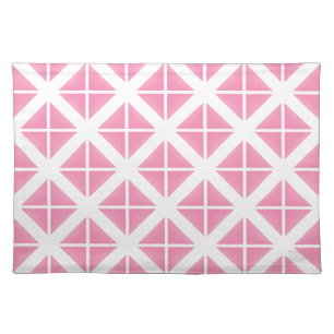 Pink Trendy Triangle Pattern Placemat