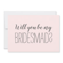 Pink trendy will you be my bridesmaid