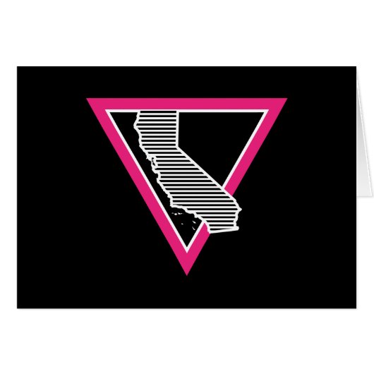pink triangle california stripes cards (Front Horizontal)