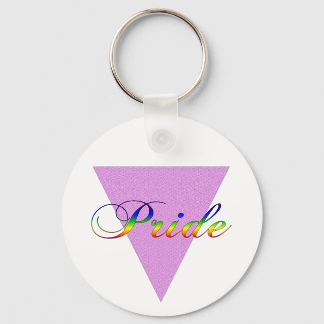 Pink Triangle Keychain (Front)