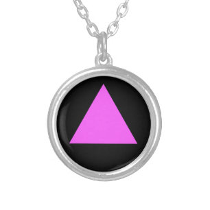 Pink Triangle Necklace