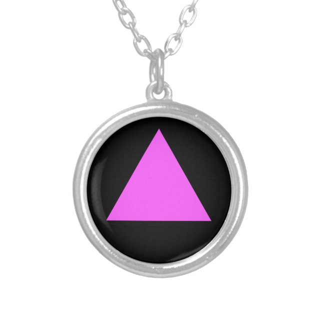 Pink Triangle Necklace (Front)