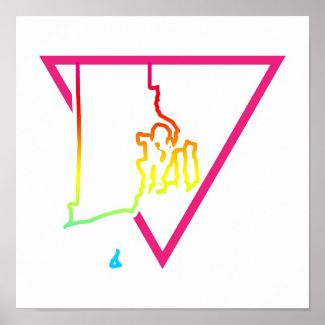 pink triangle rhode island poster (Front)
