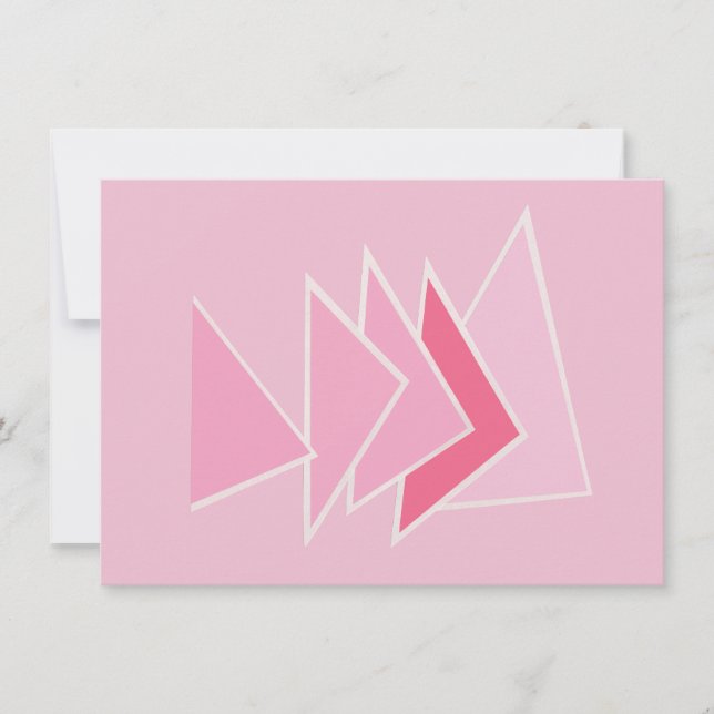 Pink Triangles Note Card (Front)
