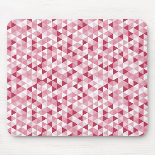 Pink triangles or cubes mouse pad
