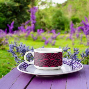Pink Triangles Pattern Bowl