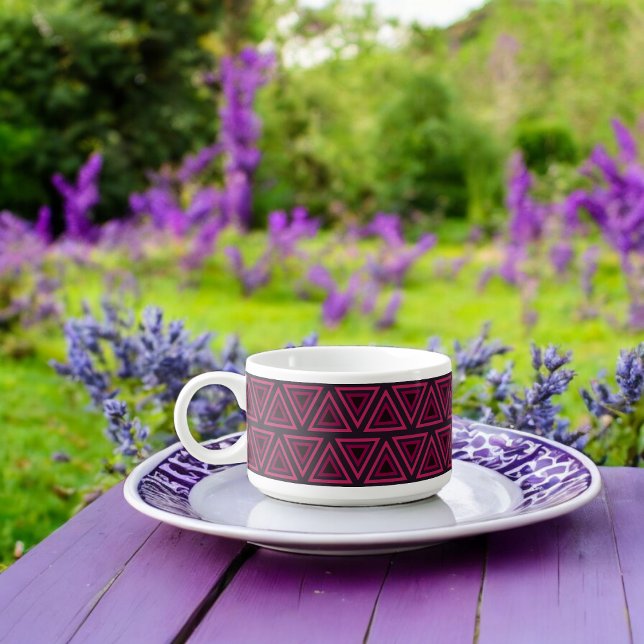 Pink Triangles Pattern  Bowl (Chili Bowl)