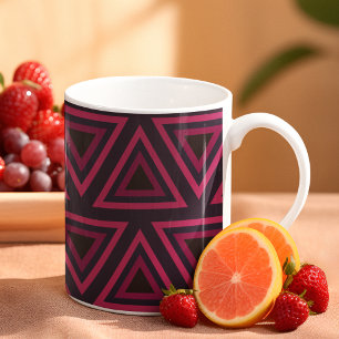 Pink Triangles Pattern  Coffee Mug