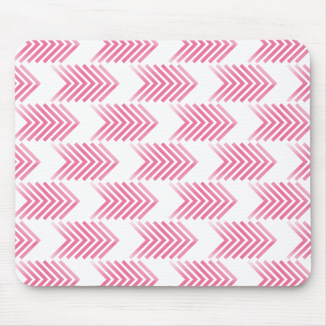 Pink Tribal Arrow Pattern Mouse Pad (Front)