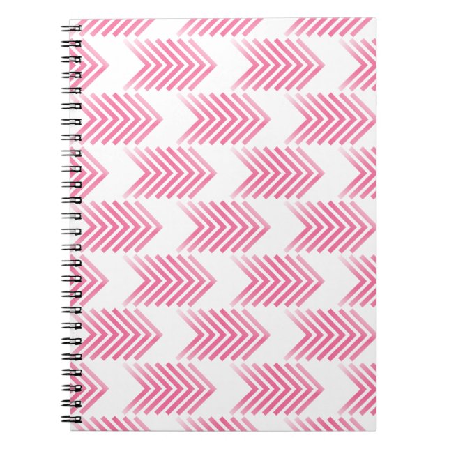 Pink Tribal Arrow Pattern Notebook (Front)
