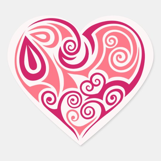 pink tribal tattoo heart symbol girly love art heart sticker pink tribal tattoo heart symbol girly love art heart sticker