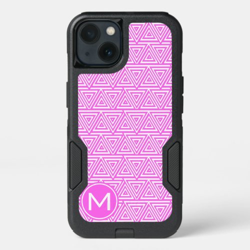 Pink Tribangle Monogram iPhone 13 Case