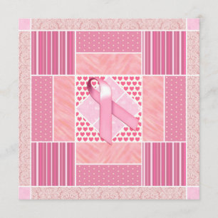 Pink Tribute to Breast Cancer Survivors Quilt Invitation