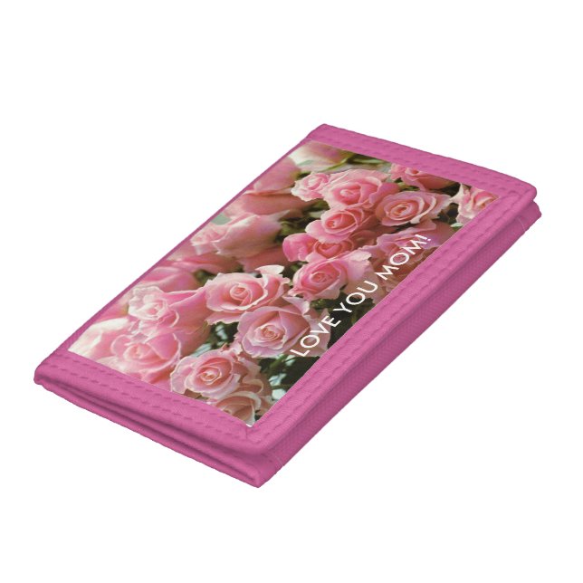 Pink TriFold Nylon Wallet (Bottom)