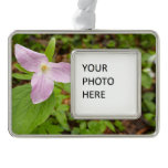 Pink Trillium Flower Christmas Ornament