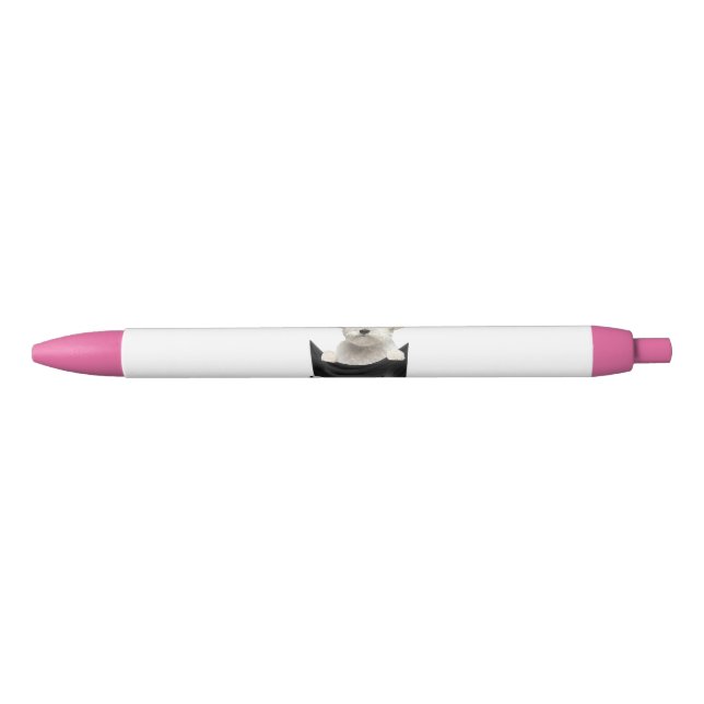 Pink Trim Pen | Black Ink | Office Gift (Front)