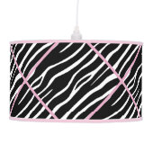 Pink Trimmed Zebra Print Lamp (Front)