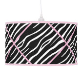 Pink Trimmed Zebra Print Lamp (Left)